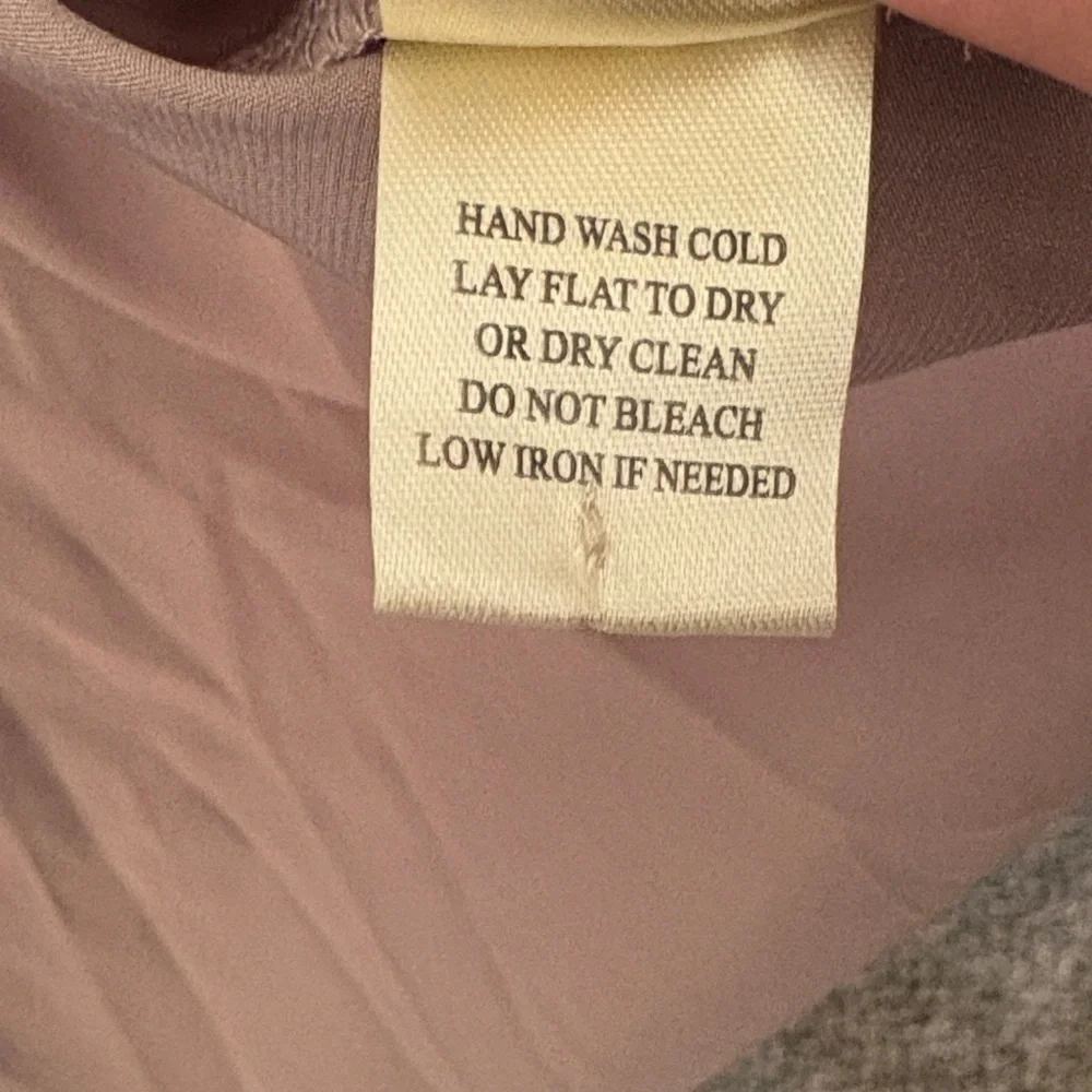 Dylan Women's Casual Taupe/Pink Button Down Shirt - Picture 4 of 5